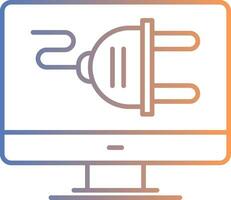 Plug Line Gradient Icon vector