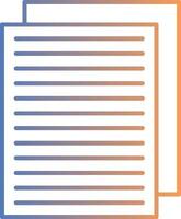 Papers Line Gradient Icon vector