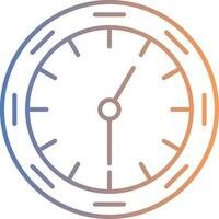 Wall Clock Line Gradient Icon vector