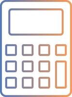 Calculator Line Gradient Icon vector