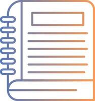 Notebook Line Gradient Icon vector