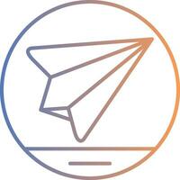 Paper Plane Line Gradient Icon vector