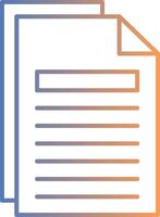 Copy Line Gradient Icon vector