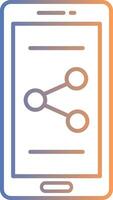 Share Line Gradient Icon vector