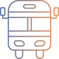 School Bus Line Gradient Icon vector