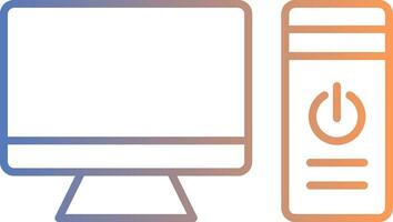 Computer Line Gradient Icon vector