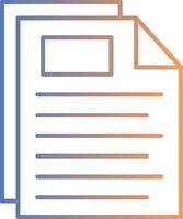 Document Line Gradient Icon vector