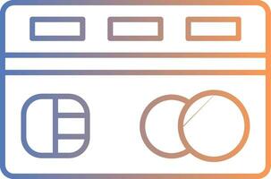Credit Card Line Gradient Icon vector