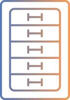 Cabinet Drawer Line Gradient Icon vector