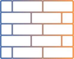 Brickwall Line Gradient Icon vector