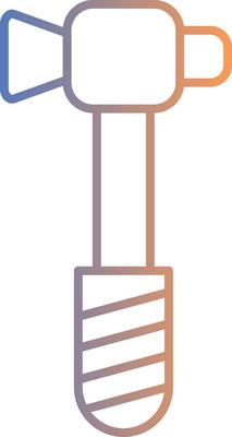 Hammer Line Gradient Icon