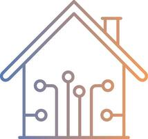 Smart Home Line Gradient Icon vector