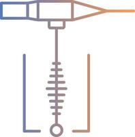 Welding Line Gradient Icon vector