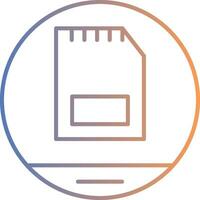 Memory Card Line Gradient Icon vector
