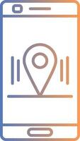 Location Line Gradient Icon vector