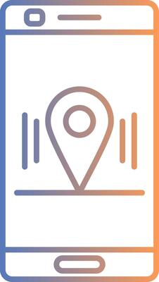 Location Line Gradient Icon