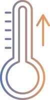Rising Temperature Line Gradient Icon vector