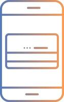 Mobile Banking Line Gradient Icon vector