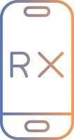 Rx Line Gradient Icon vector