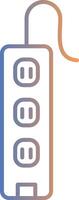 Power Strip Line Gradient Icon vector