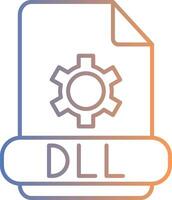 Dll Line Gradient Icon vector