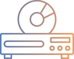 Dvd Player Line Gradient Icon vector