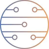 Mars Line Gradient Icon vector