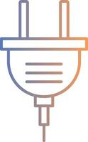 Power Plug Line Gradient Icon vector