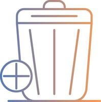 Trash Line Gradient Icon vector