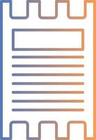 Ticket Line Gradient Icon vector