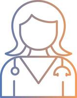 Doctor Line Gradient Icon vector