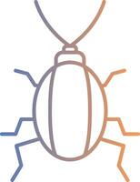 Cockroach Line Gradient Icon vector