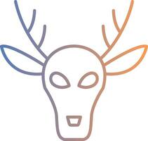 Deer Line Gradient Icon vector