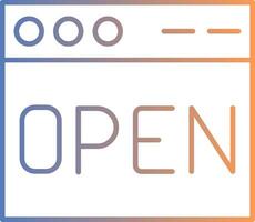 Open Line Gradient Icon vector