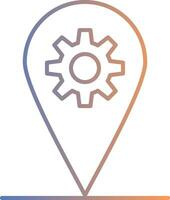 Localization Line Gradient Icon vector