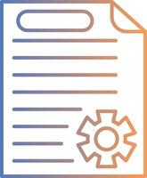 List Line Gradient Icon vector