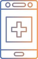 Health Line Gradient Icon vector