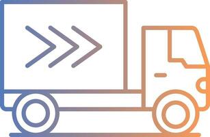 Delivery Truck Line Gradient Icon vector