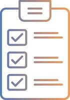 Checklist Line Gradient Icon vector