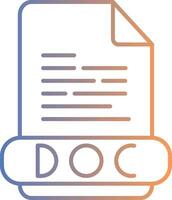 Doc Line Gradient Icon vector