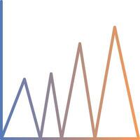 Graph Line Gradient Icon vector