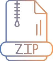 Zip Line Gradient Icon vector