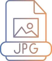 Jpg Line Gradient Icon vector