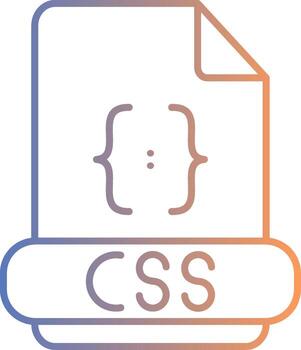 icono de degradado de línea css vector