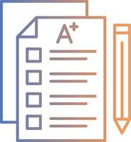 Exam Line Gradient Icon vector