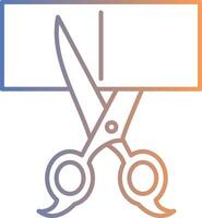 Scissors Line Gradient Icon vector
