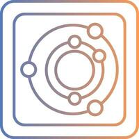 Radar Line Gradient Icon vector