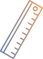 Ruler Line Gradient Icon vector