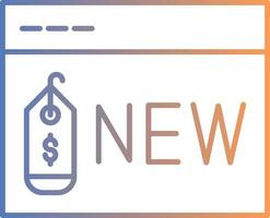 New Item Line Gradient Icon vector