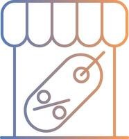 Marketplace Line Gradient Icon vector